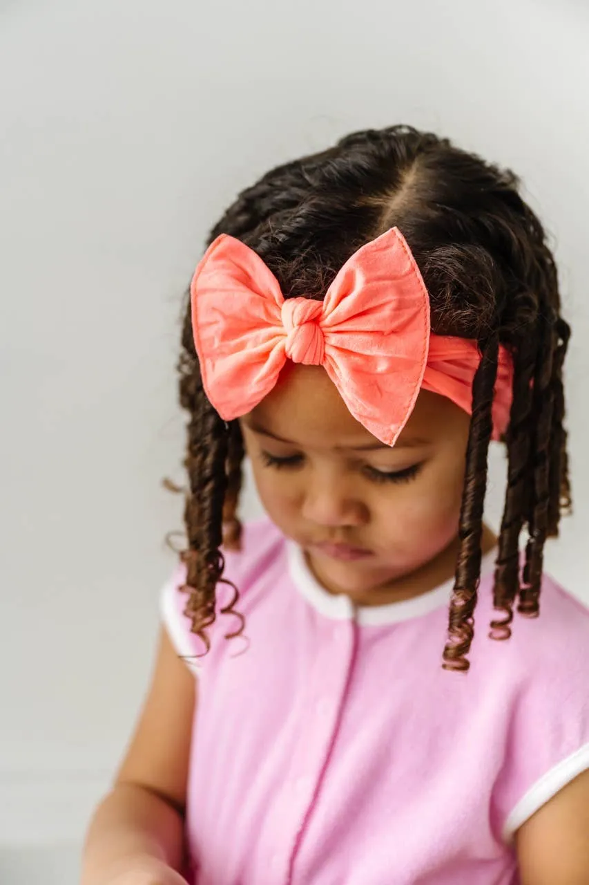 BBB Knot Headband in  Neon Coral