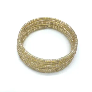 Beaded Coil Bracelet-Champagne