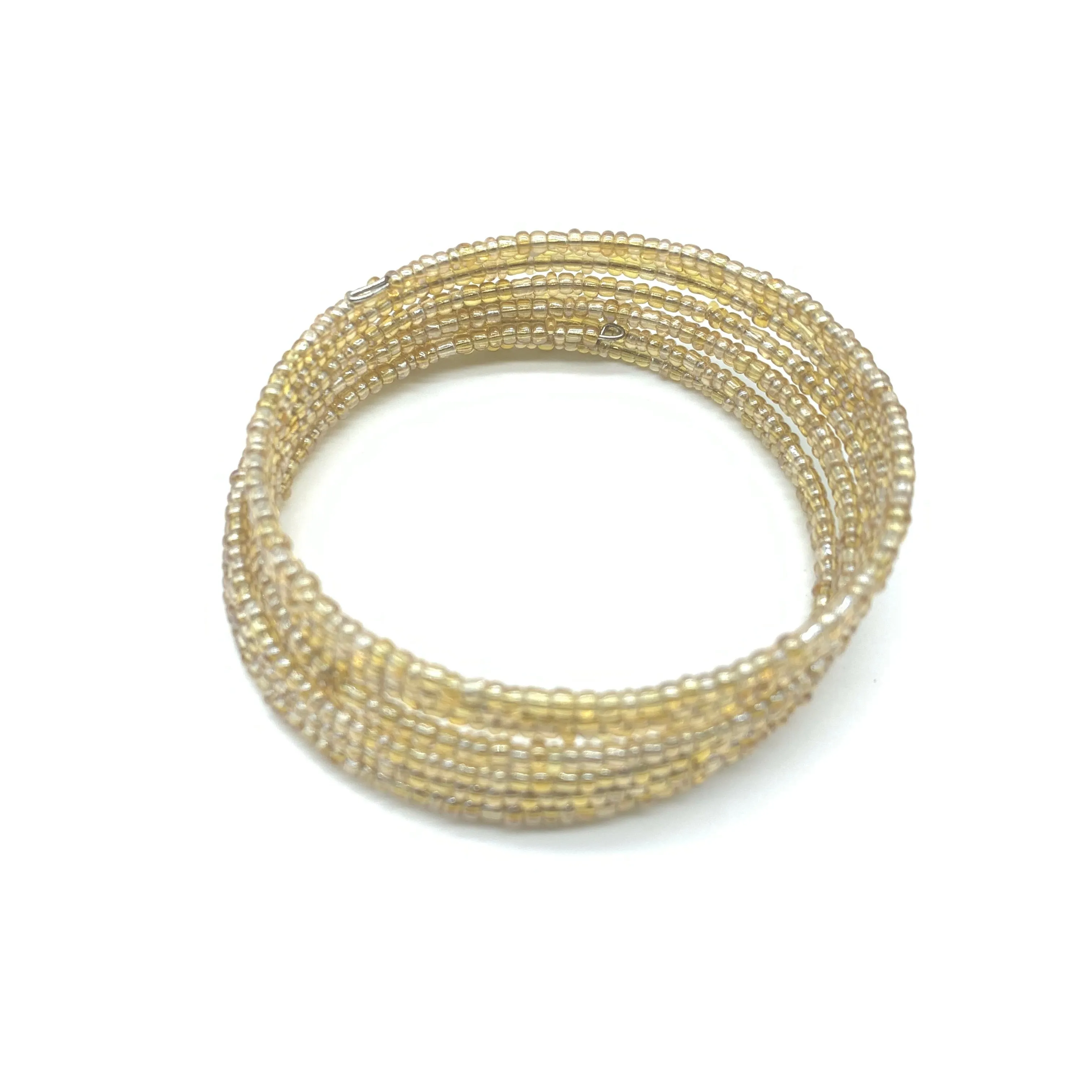 Beaded Coil Bracelet-Champagne