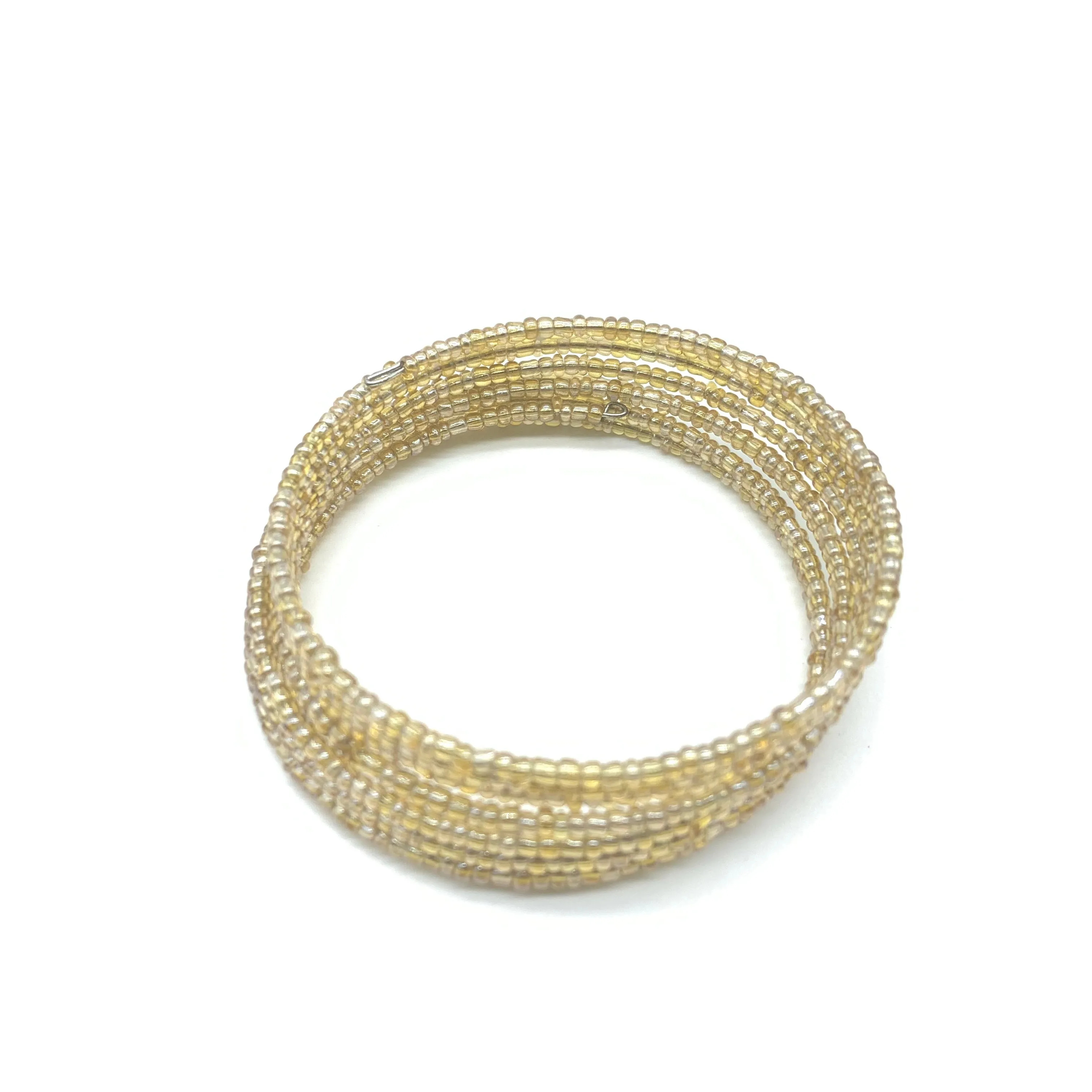 Beaded Coil Bracelet-Champagne