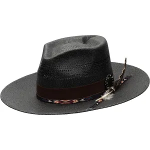 Biltmore Spade Spade-Shaped Crown Shantung Straw Fedora