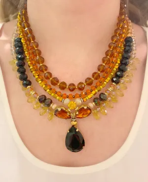 Black & Amber Milano Necklace