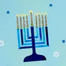 Blue Menorah Boxed Hanukkah Cards, Pack of 16