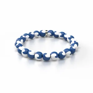 Blue-White Game Day Bracelet