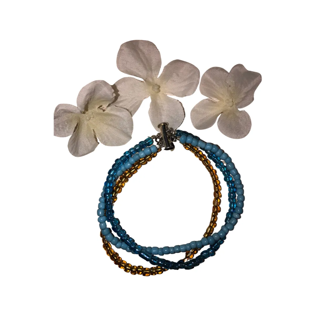 Bracelet blue and gold