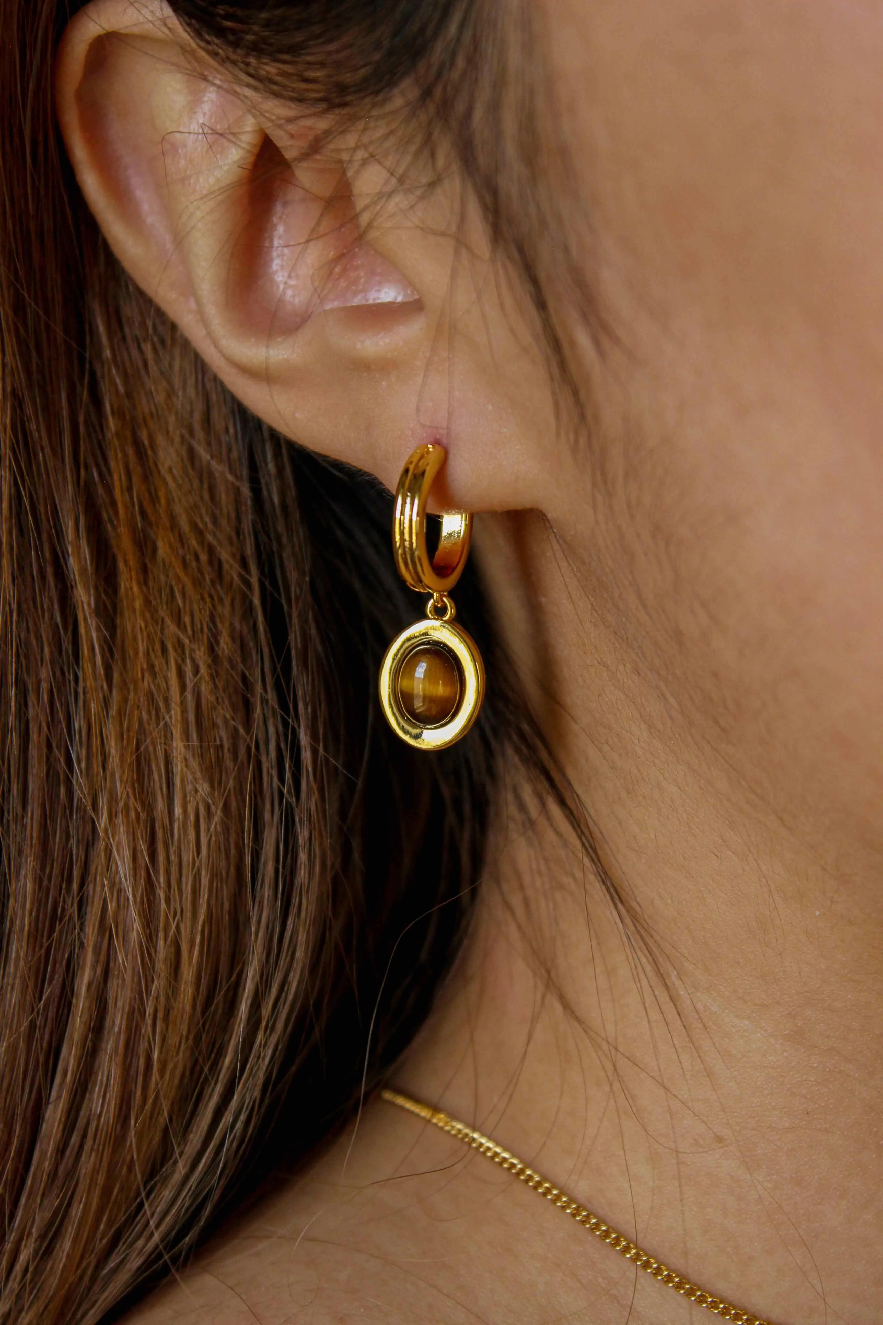 Bron Tiger's Eye Earrings