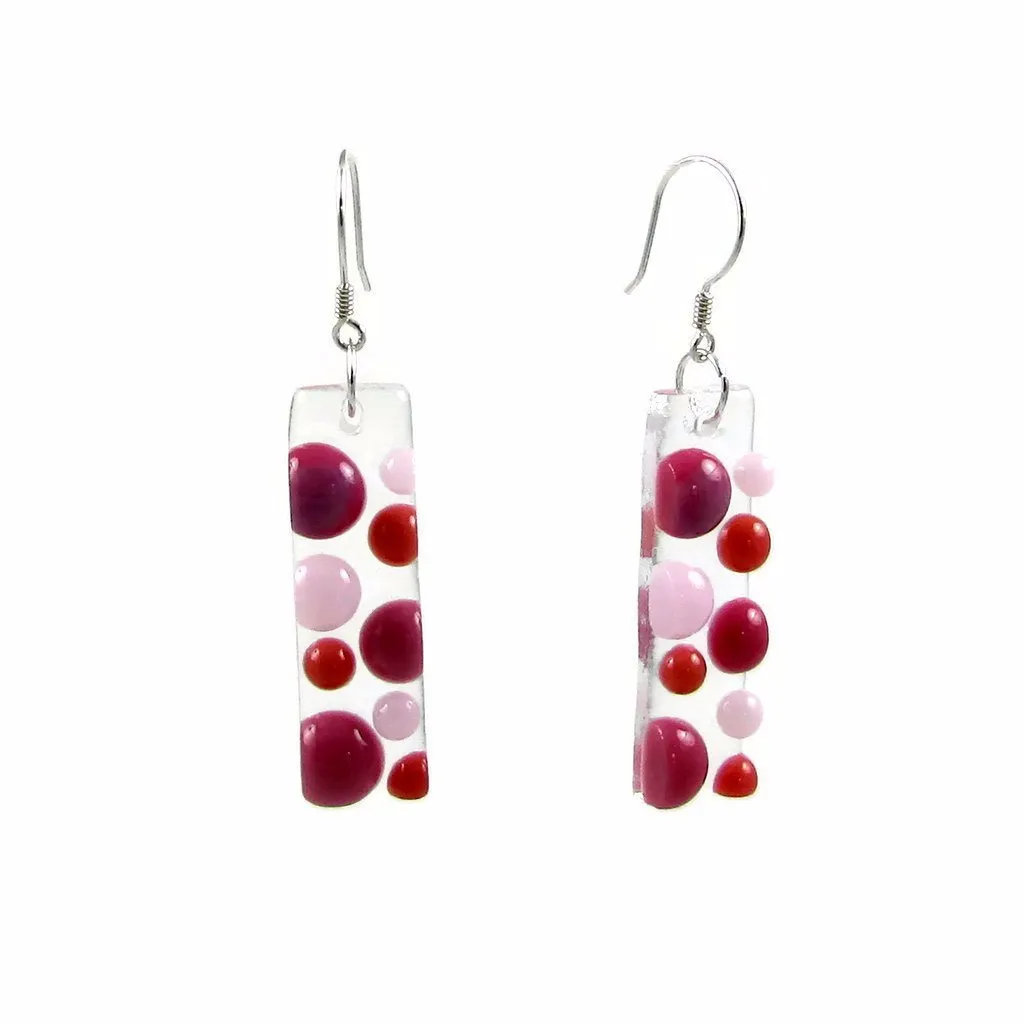 Bubbles Glass Earrings - White