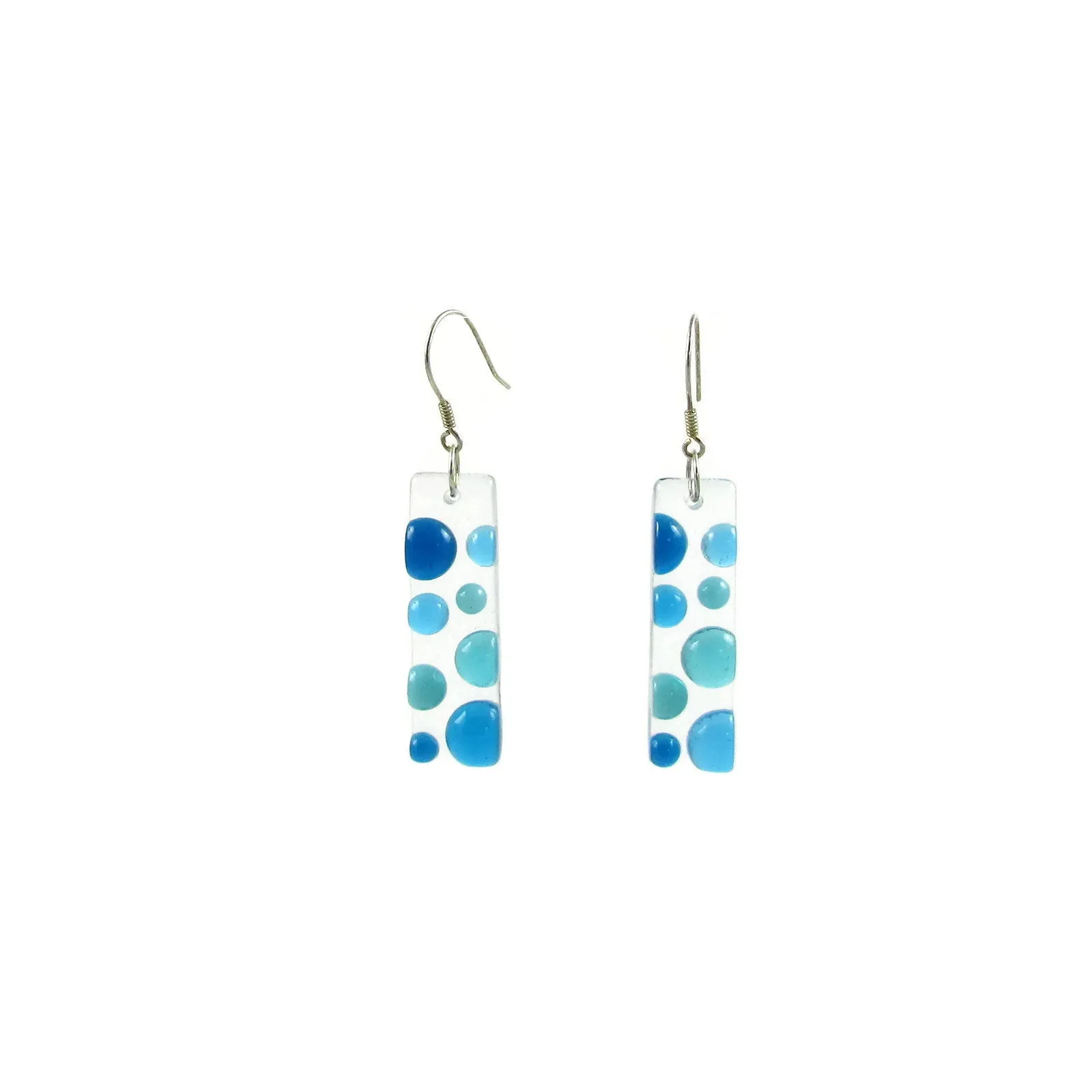 Bubbles Glass Earrings - White