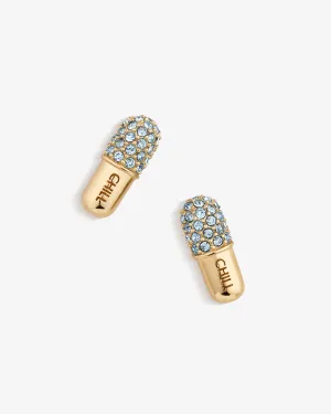 Chill Pill Pavé Stud Earrings