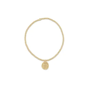 Classic Gold 2mm Bead Bracelet-Inspire Gold Charm