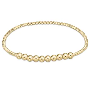 Classic Gold Beaded Bliss 2mm Bead Bracelet - 4mm Gold