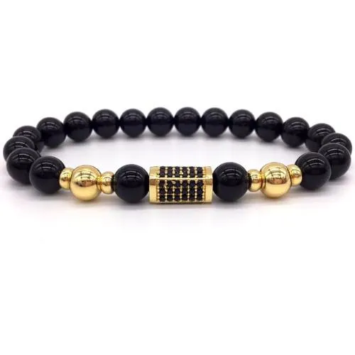 Classy Men Black on Black Bar Bracelet