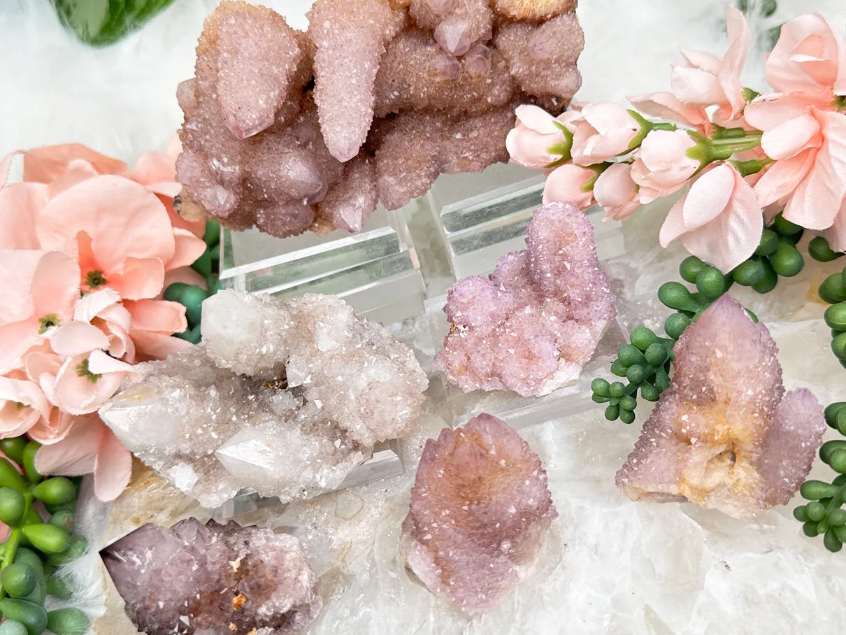 Colorful Spirit Quartz Clusters