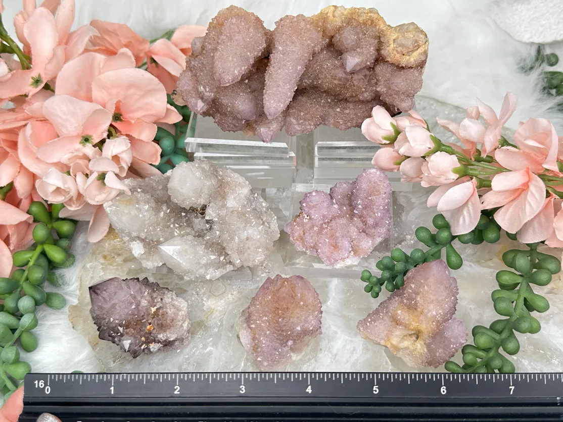 Colorful Spirit Quartz Clusters