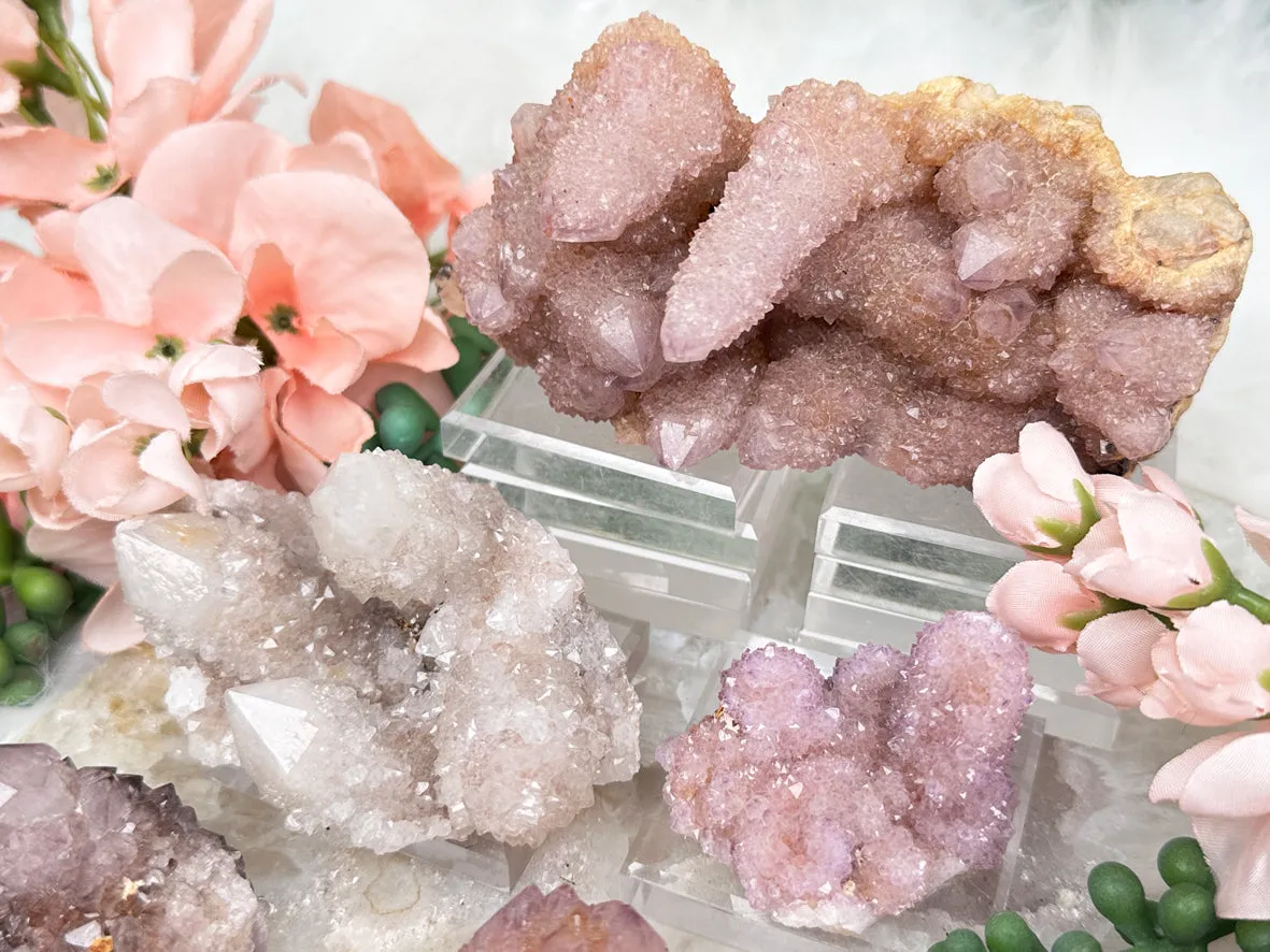 Colorful Spirit Quartz Clusters