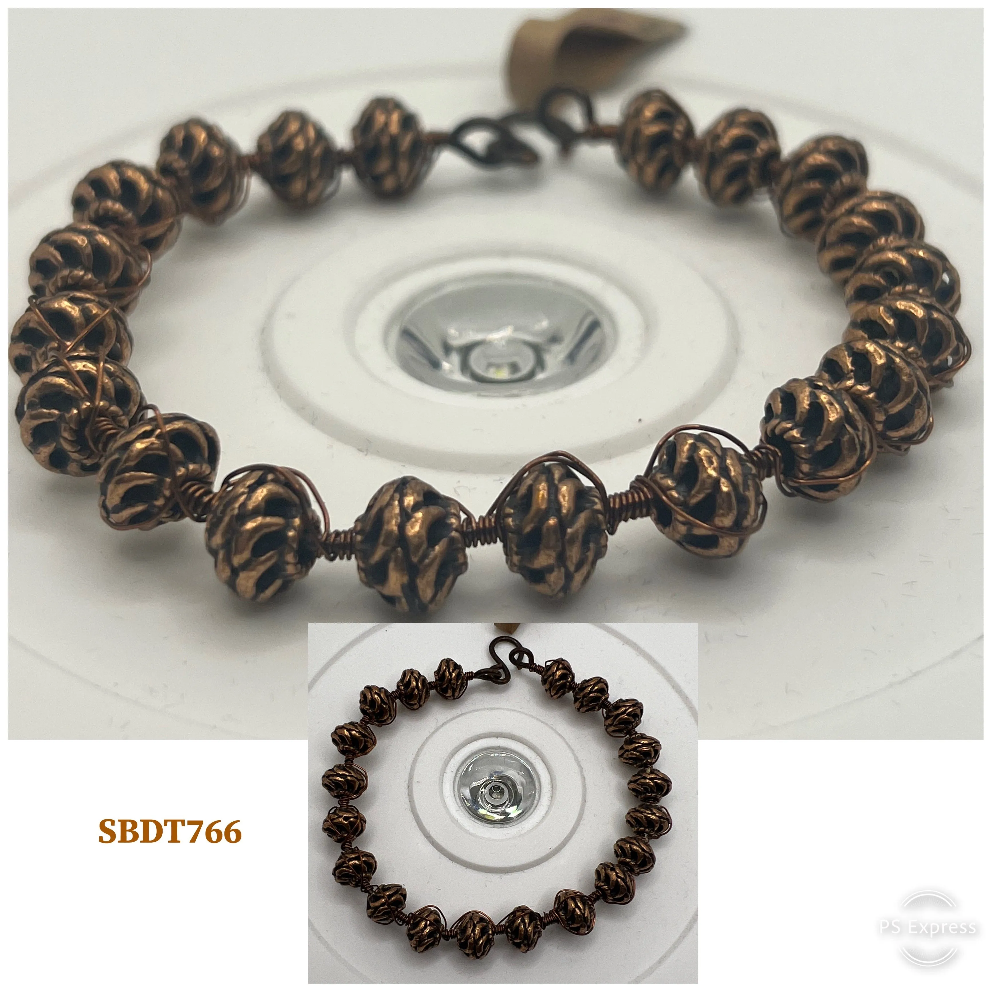 Copper Beads Bangle