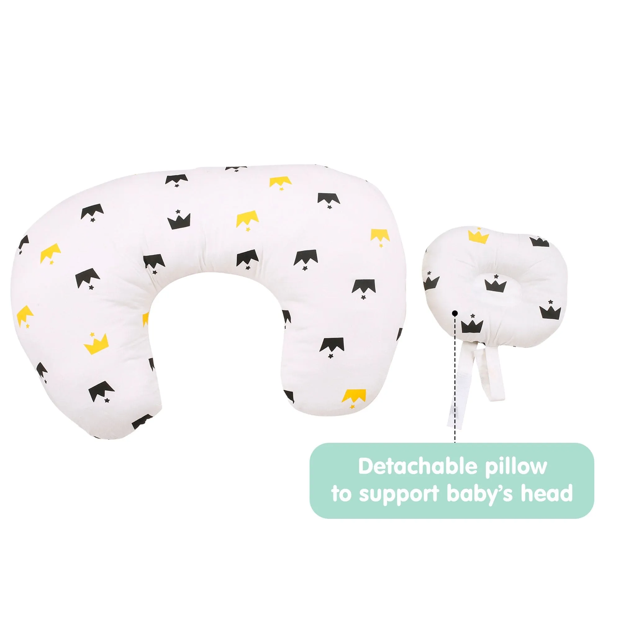 Crown White Feeding Pillow