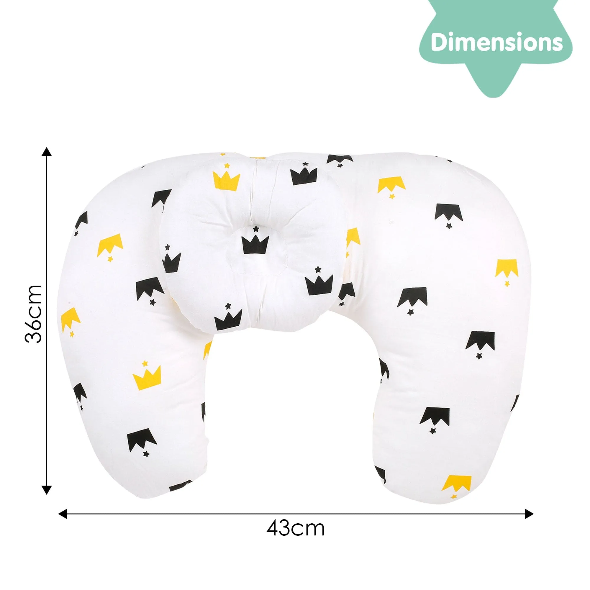 Crown White Feeding Pillow