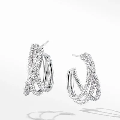 David Yurman Paveflex Hoop Earrings