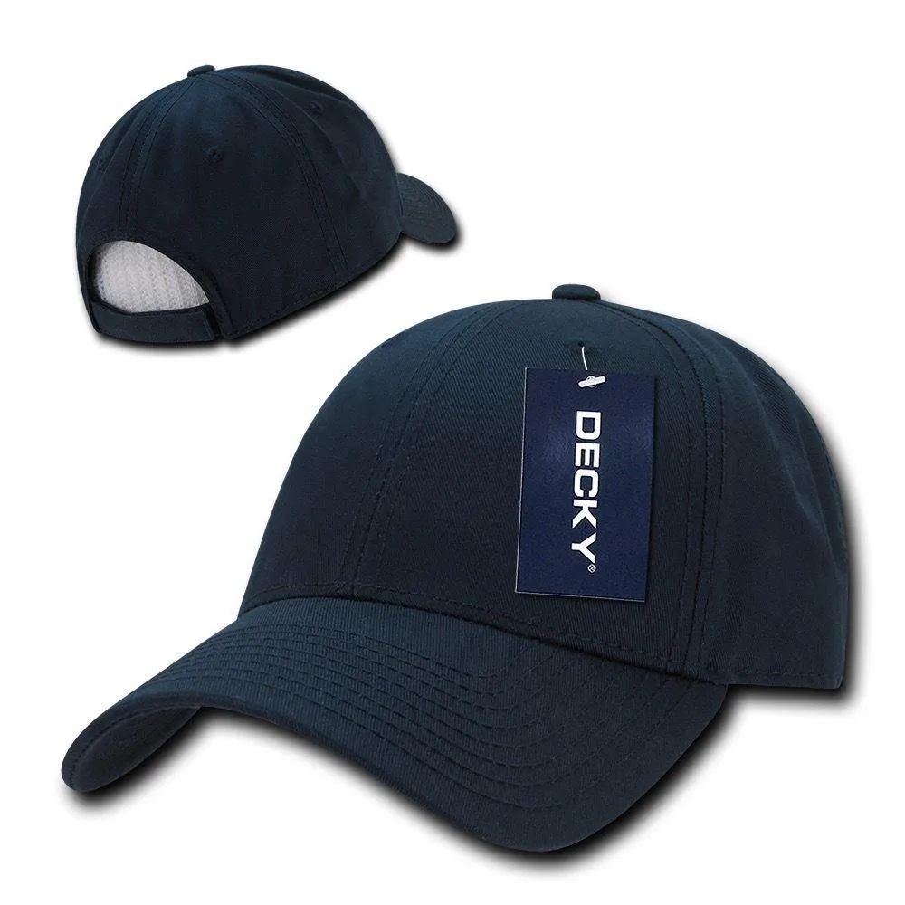 Decky Cotton Low Crown 6 Panel Structured Dad Caps Hats Hook & Loop Unisex