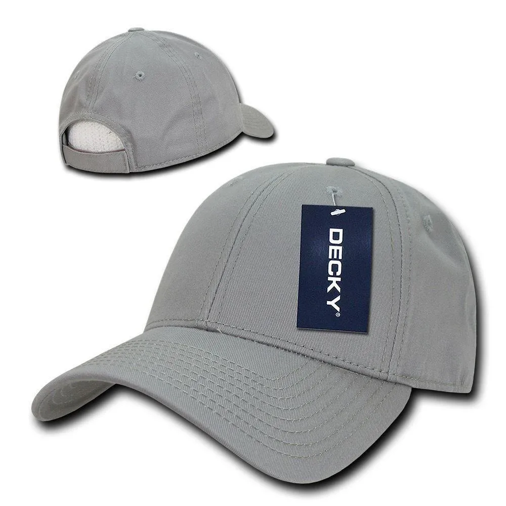 Decky Cotton Low Crown 6 Panel Structured Dad Caps Hats Hook & Loop Unisex