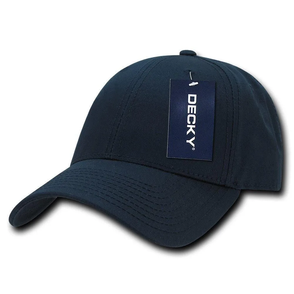 Decky Cotton Low Crown 6 Panel Structured Dad Caps Hats Hook & Loop Unisex