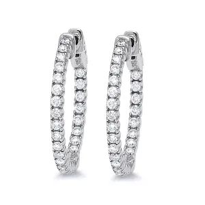 Diamond Hoop Earrings.