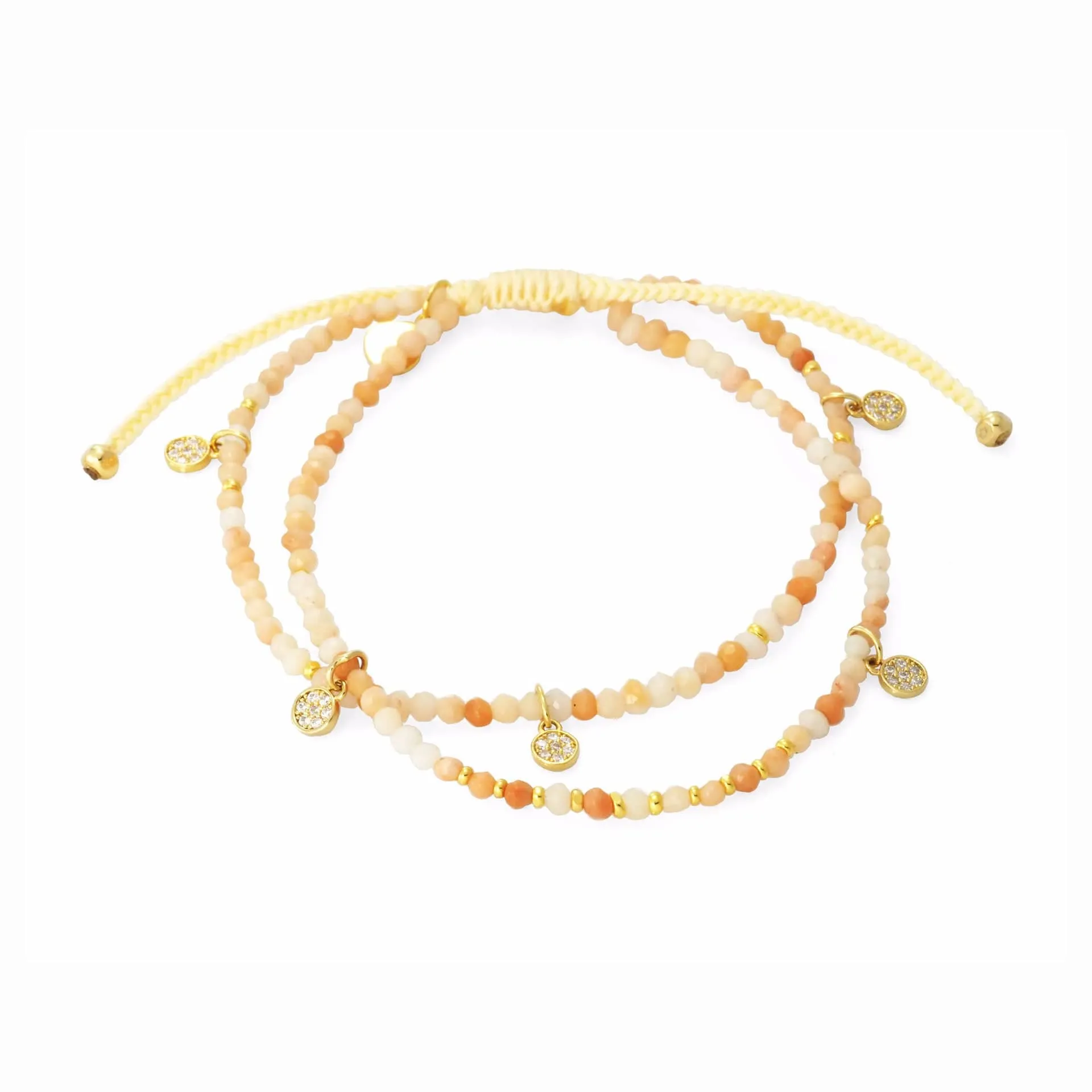 Double Disc Beaded Bracelet