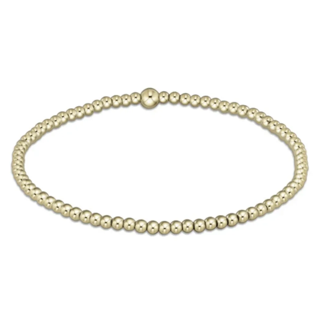 E Newton Classic Gold 2.5mm Beaded Bracelet