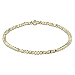 E Newton Classic Gold 2.5mm Beaded Bracelet