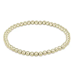 E Newton Classic Gold 4mm Beaded Bracelet