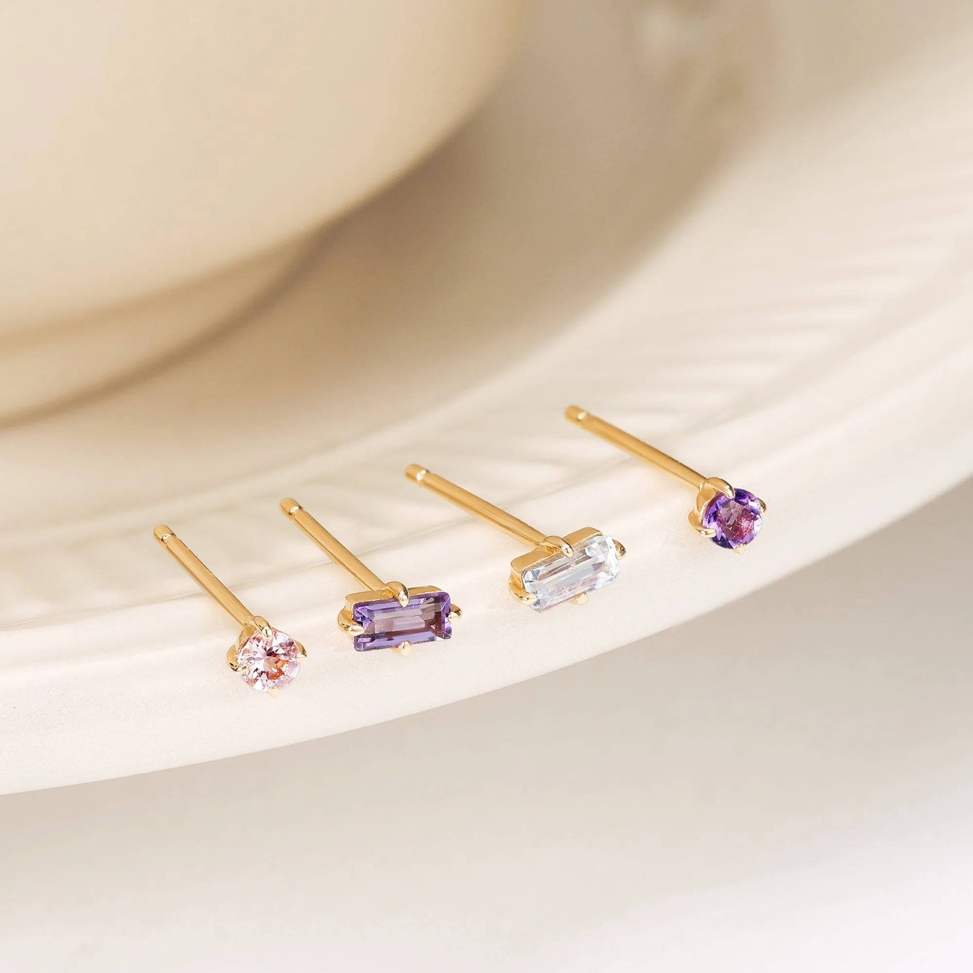 ELVA | Amethyst Single Stud Earring