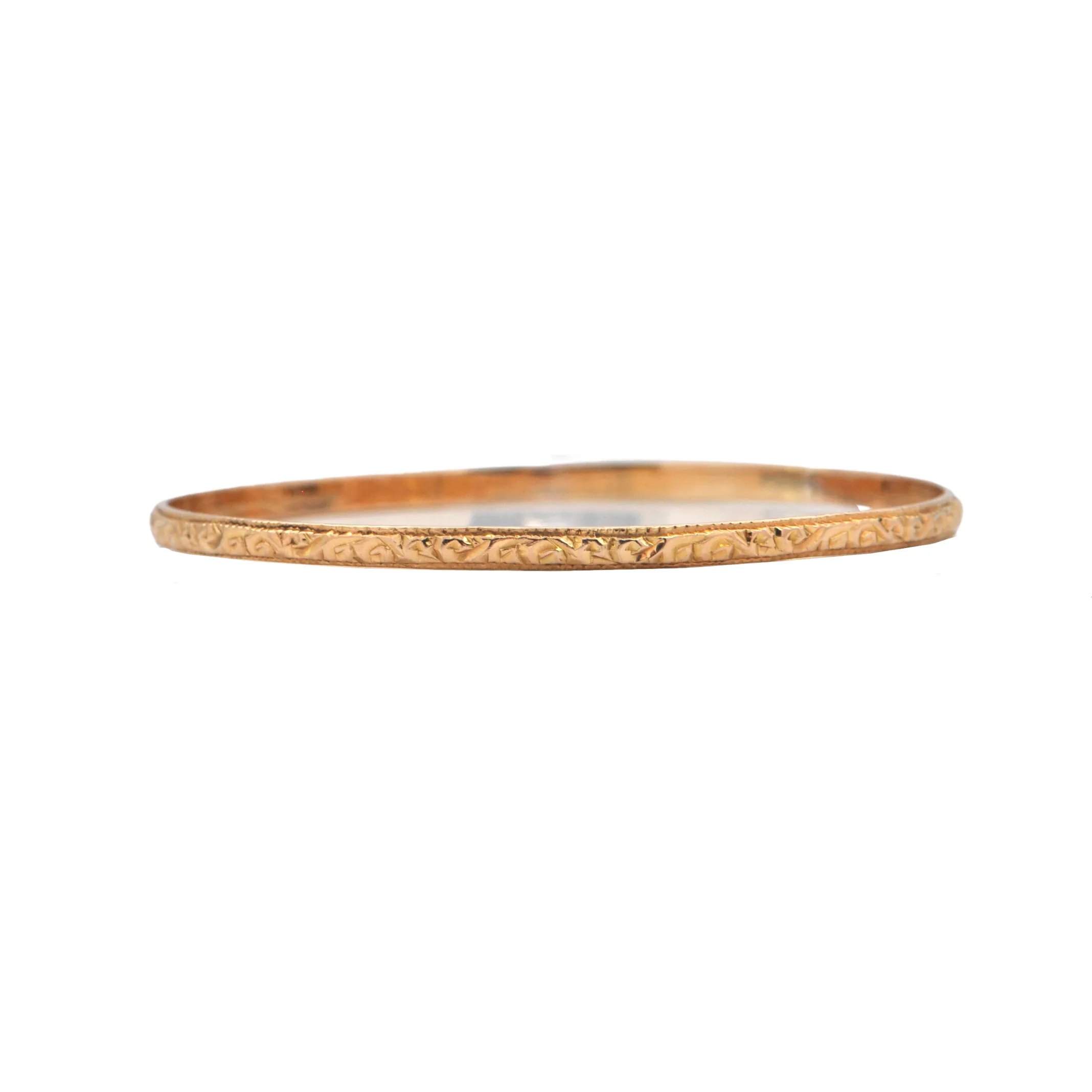 Estate Moroccan 18K Gold Bangle Bracelet (3 Available)