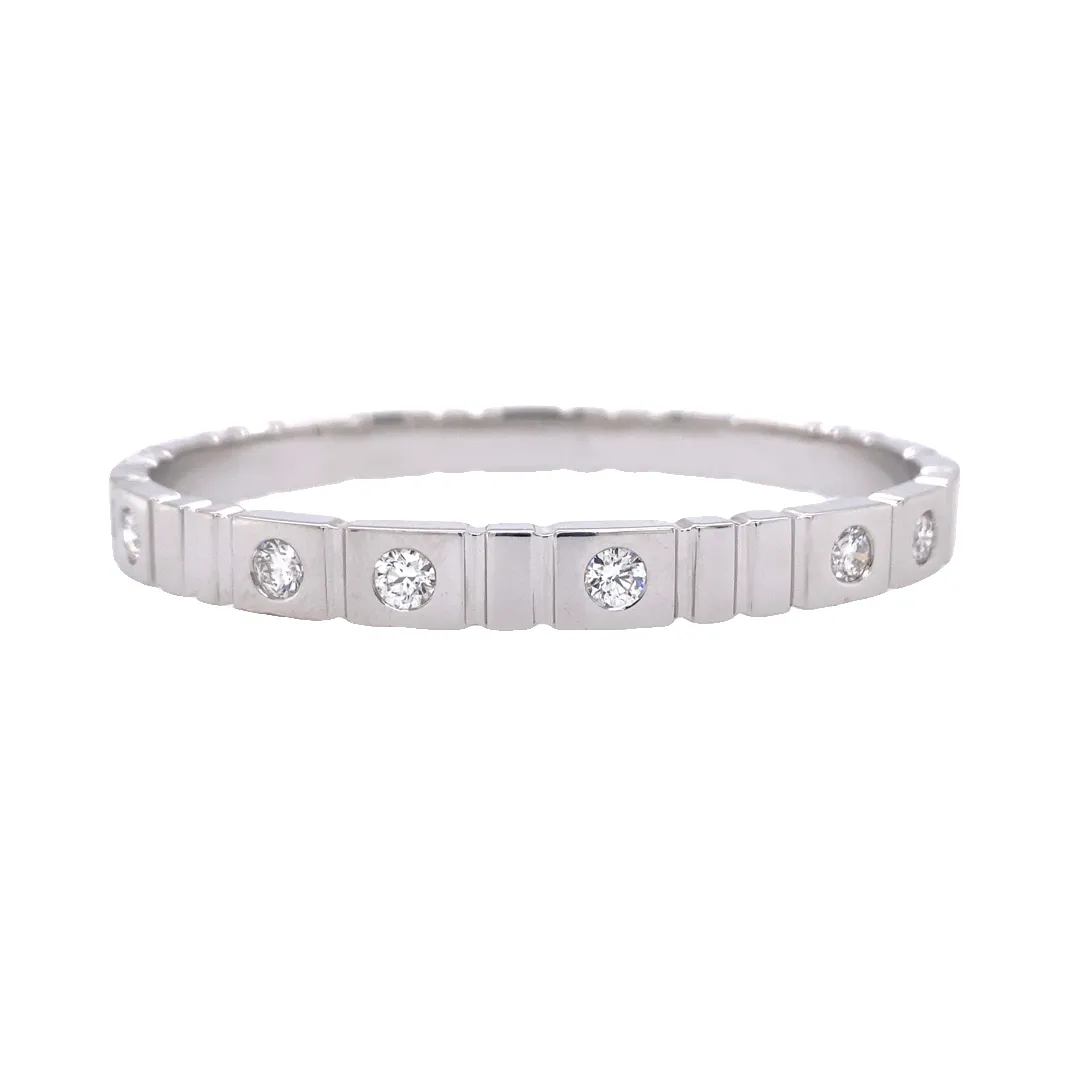 Estate White Gold Diamond Bangle