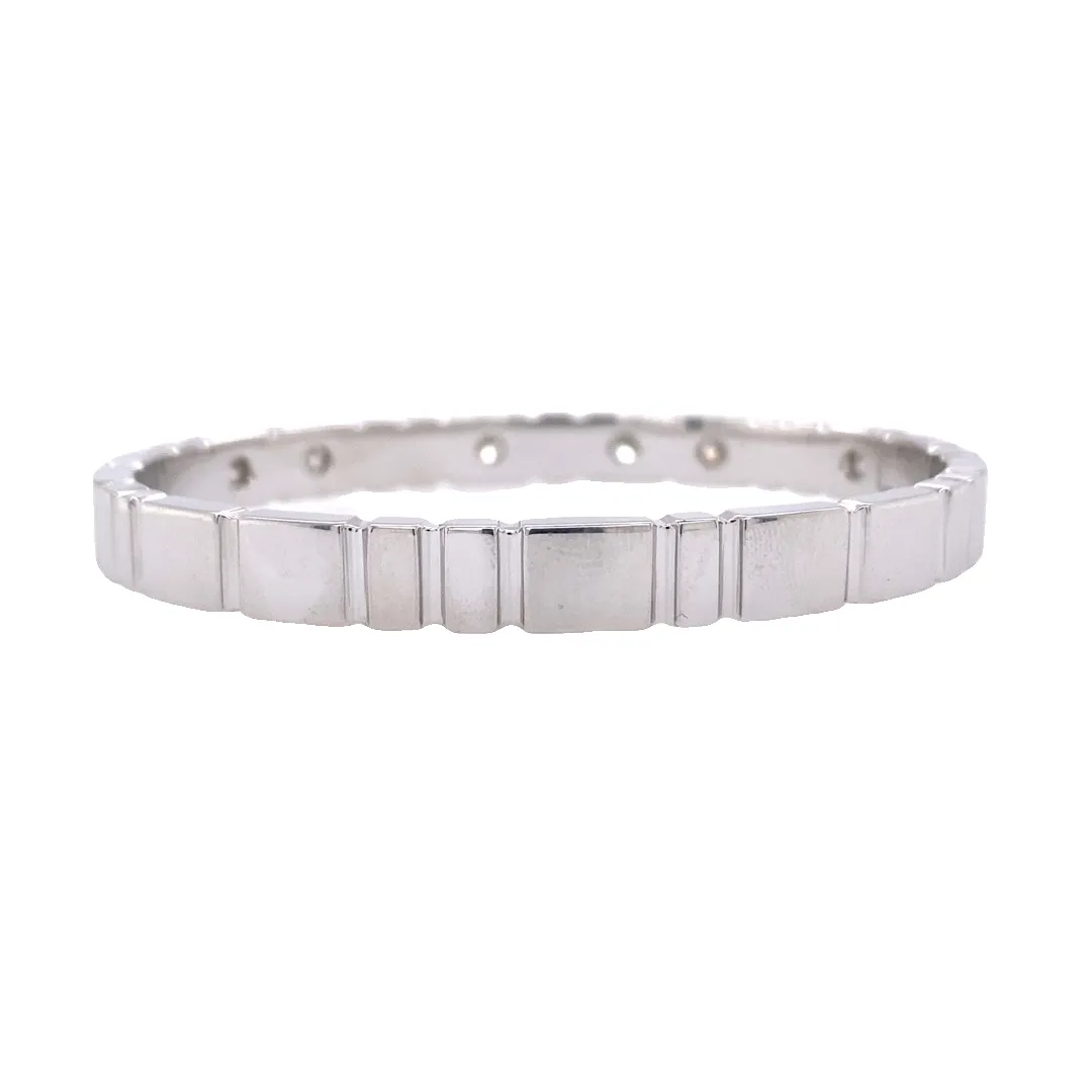 Estate White Gold Diamond Bangle