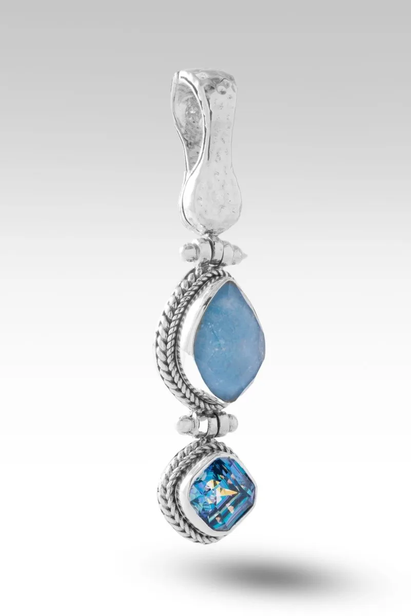 Eternal Peace Pendant™ in Blue Quartz Mother of Pearl Triplet