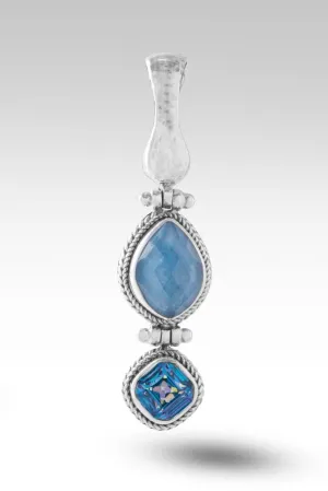 Eternal Peace Pendant™ in Blue Quartz Mother of Pearl Triplet