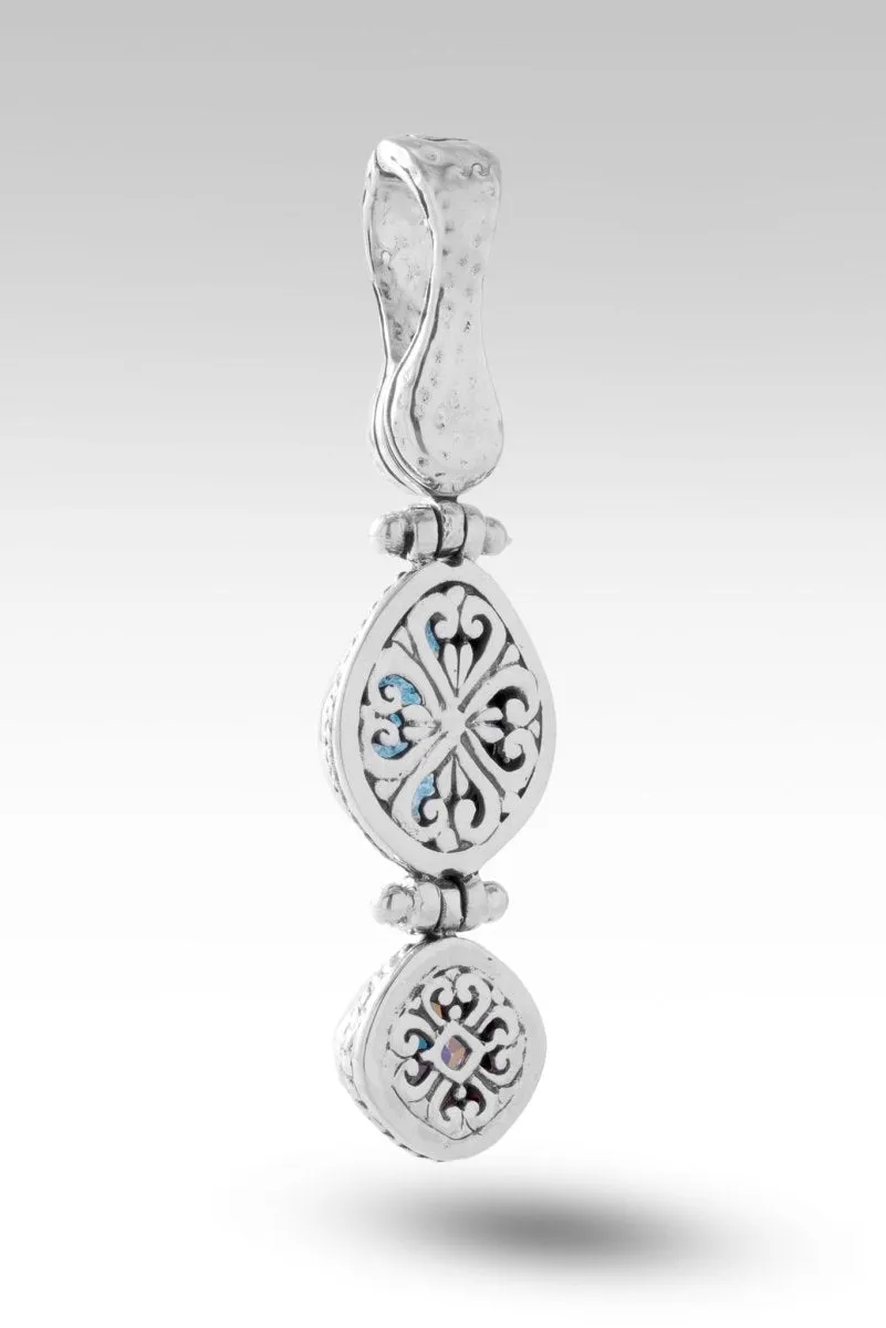 Eternal Peace Pendant™ in Blue Quartz Mother of Pearl Triplet