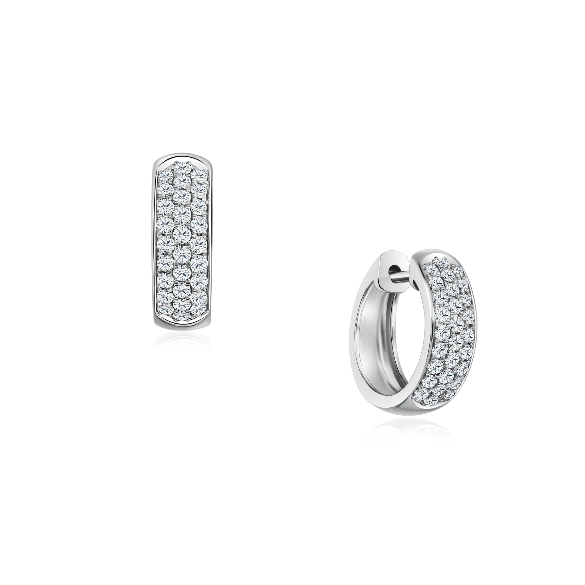 Fancy Diamond Hoop Earrings