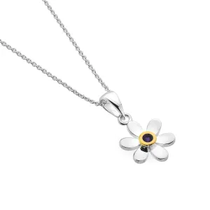 February Birthstone Daisy Pendant