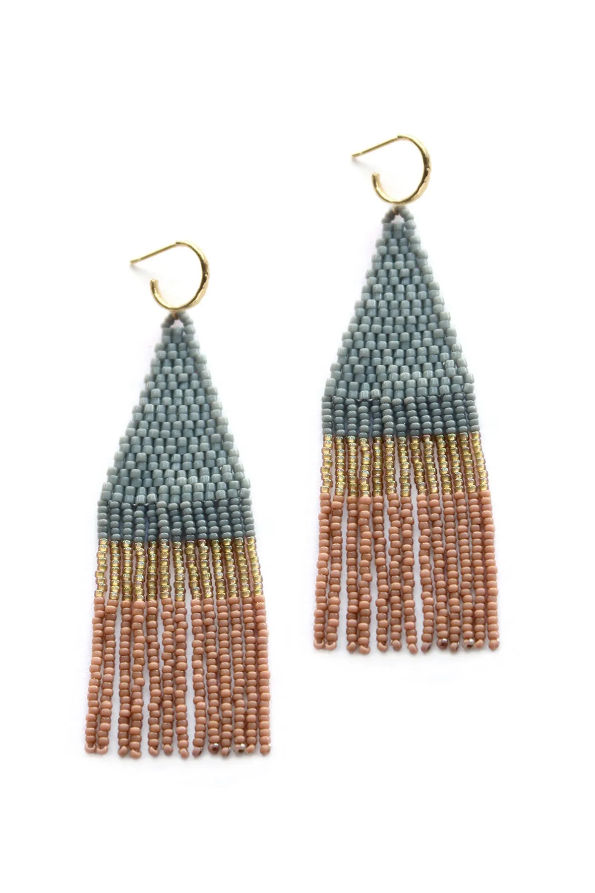 FRANJA BEADED FRINGE EARRINGS BY BLUMA PROJECT