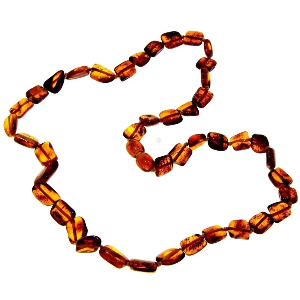 Genuine Baltic Amber Chips Style Luxurious Necklace - NE0199