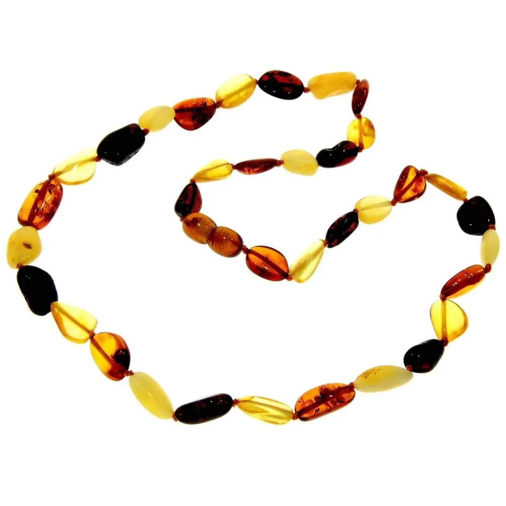 Genuine Baltic Amber Chips Style Luxurious Necklace - NE0199