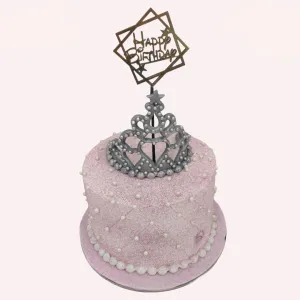 Glitter Crown Princess Cake