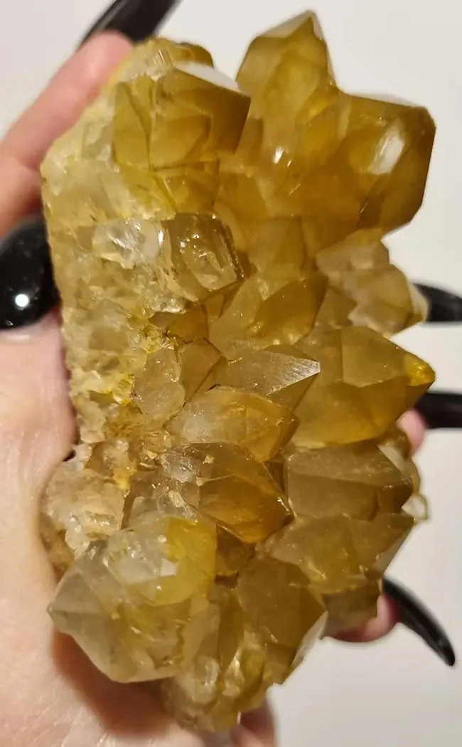 Gorgeous Phantom Limonite Quartz Cluster