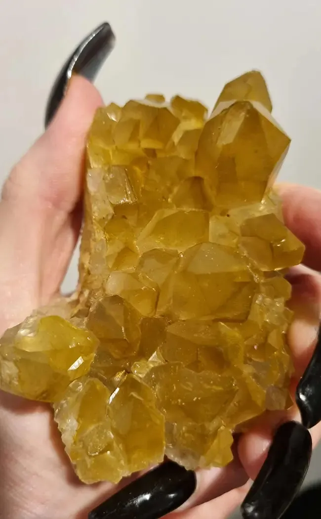 Gorgeous Phantom Limonite Quartz Cluster