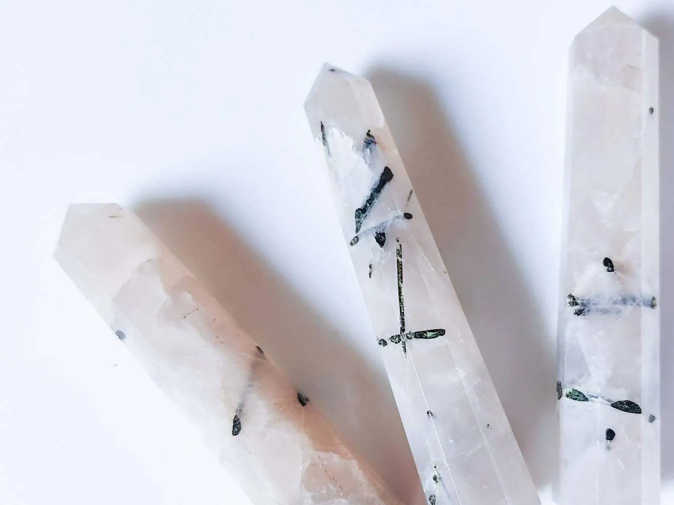 Green Tourmaline in Himalayan Quartz Crystal Obelisk