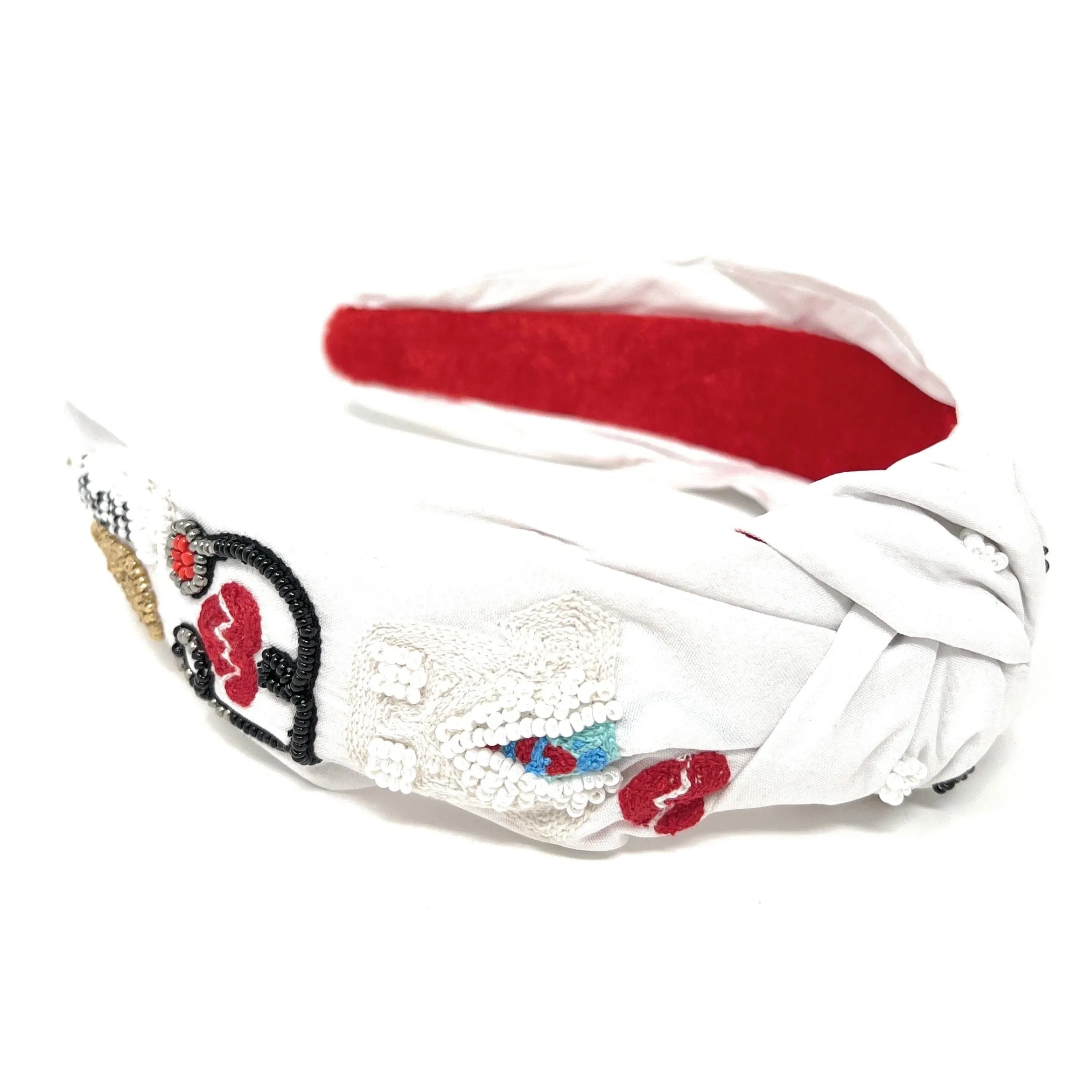 Hand Beaded Nurse Knot Headband