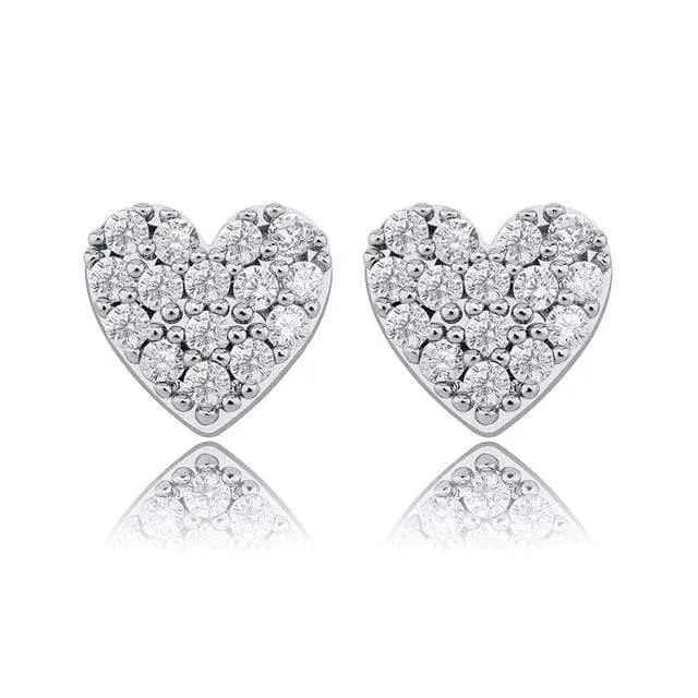 Heart Earrings - 925 Silver