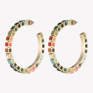 INLAID CUBE HOOPS - PRISM